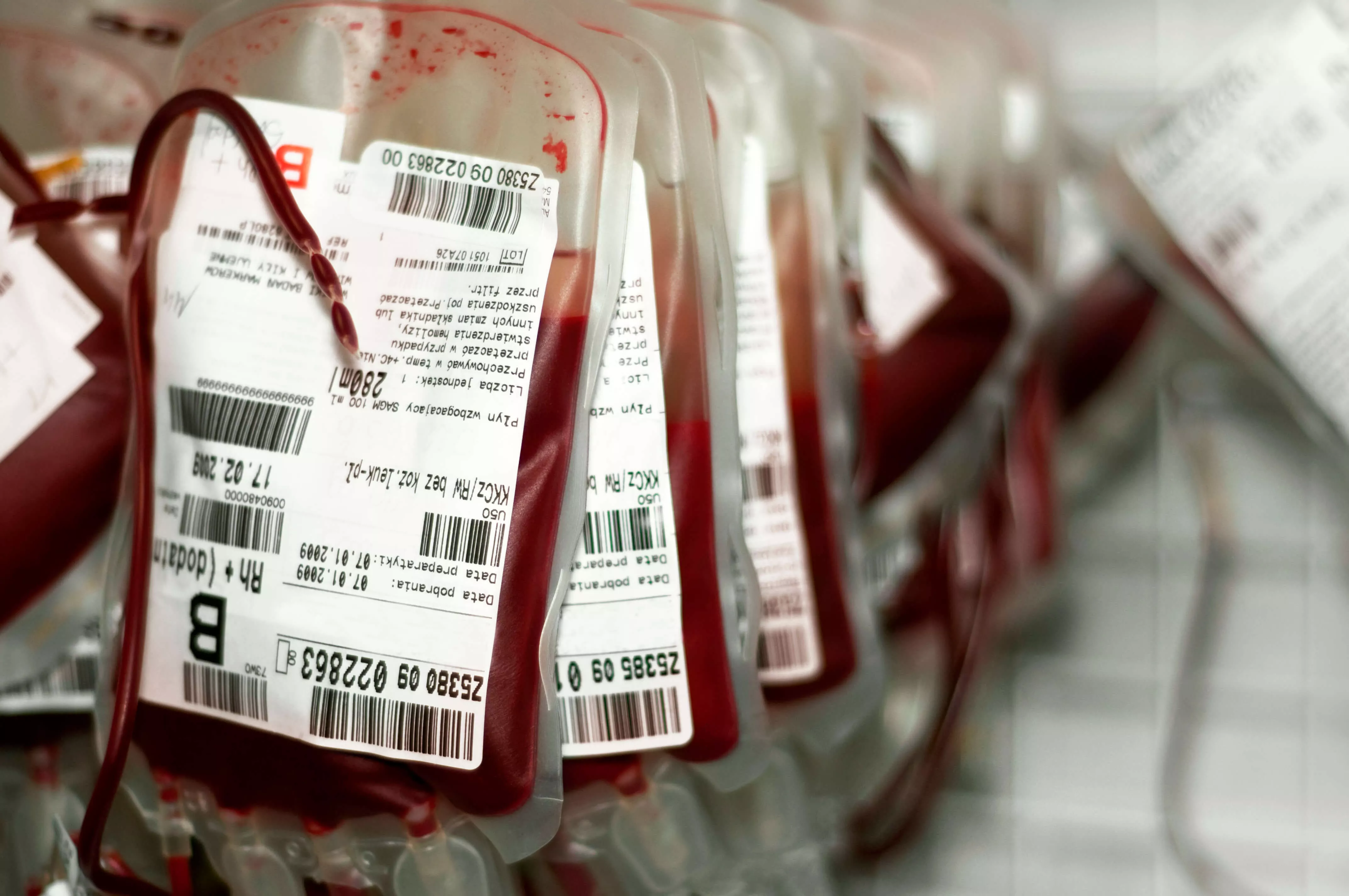 Image of blood bags or blood containers